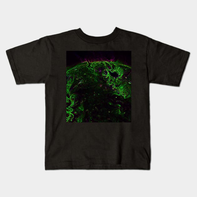 Black Panther Art - Glowing Edges 398 Kids T-Shirt by The Black Panther